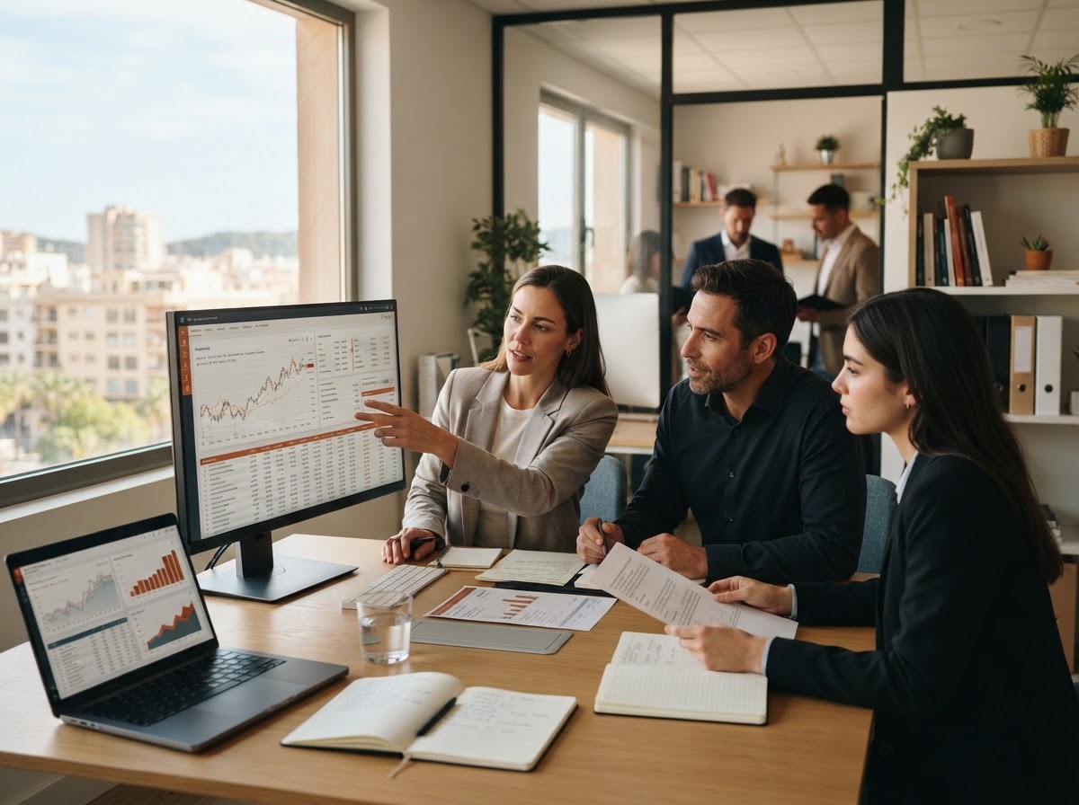 Palma Fondivo, equipo de análisis de datos financieros trabajando sobre modelos predictivos